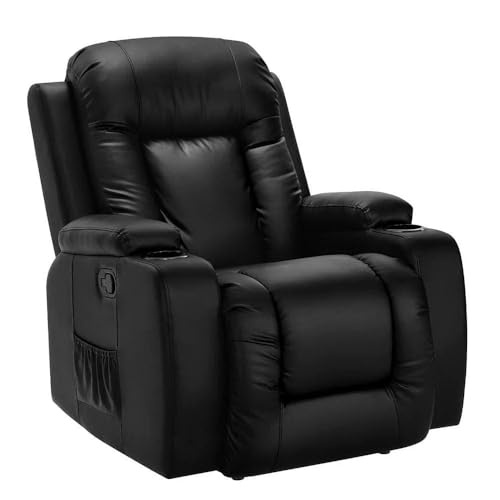 Artiss 8-Point Massage Leather Recliner Chair