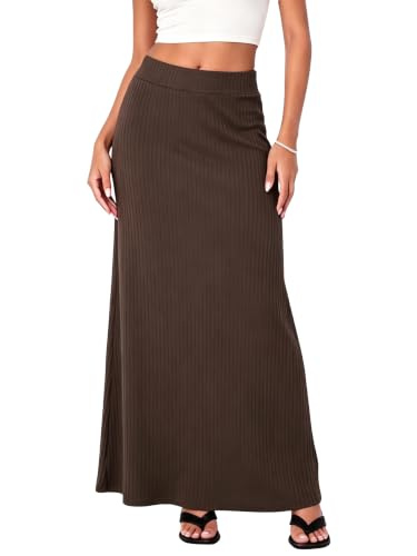 Urban CoCo Ribbed Knit Maxi Skirt