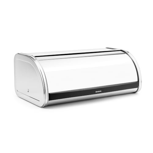 Brabantia Roll Top Bread Bin, Large, Brilliant Steel