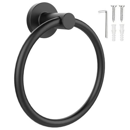 SetSail Matte Black Towel Ring