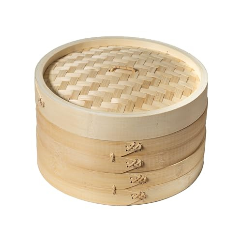 Joyce Chen 2-Tier Bamboo Steamer, 10-Inch
