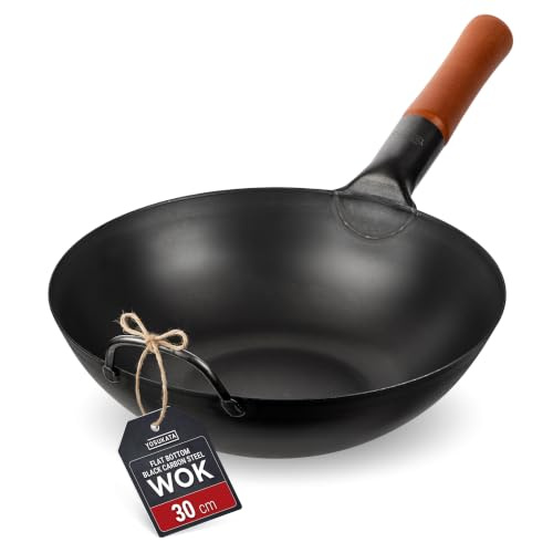 YOSUKATA 30 cm Carbon Steel Wok