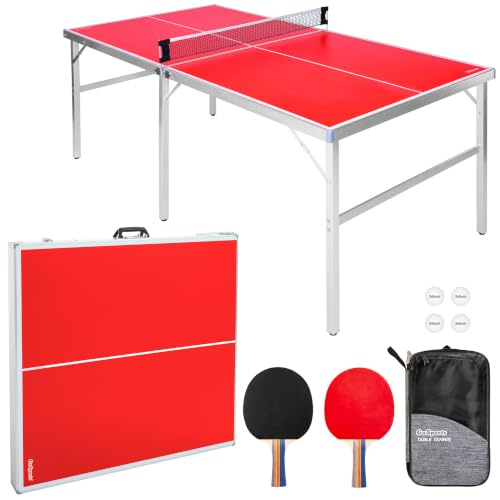 GoSports 6ft x 3ft Mid-Size Table Tennis Set
