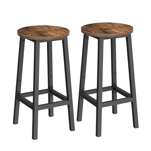 VASAGLE Bar Stools Set of 2 (Backless)
