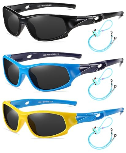 Rocf Rossini Kids Polarised Sunglasses, 3 Pack