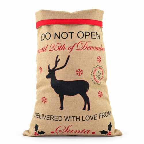 SHATCHI Hessian Santa Sack