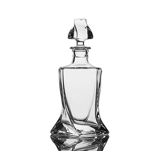 QUEEN&STONE Twisted Whiskey Decanter, 26 oz