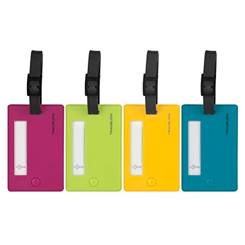 Travelon Set of 4 Assorted Colour Luggage Tags