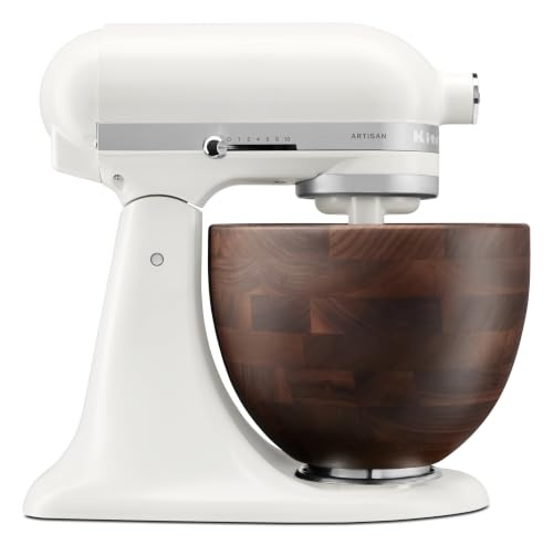 KitchenAid Artisan KSM156 with Walnut Wood Bowl