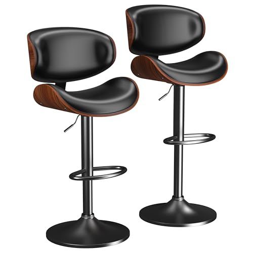 YaFiti Bar Stools Set of 2 (Bentwood Back)
