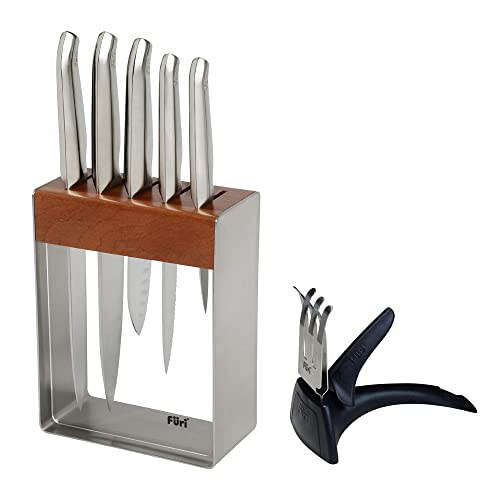 Furi Pro Stainless Steel Knife Block Set 7 Pc