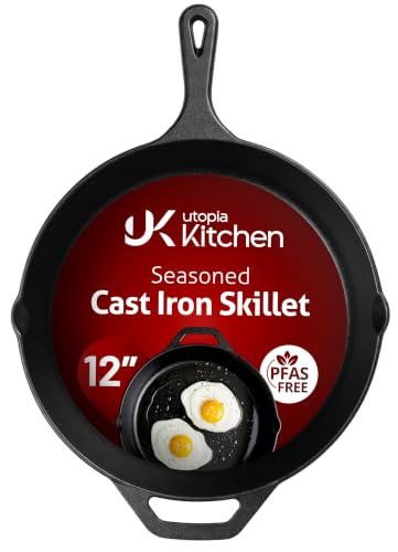 Utopia Kitchen 12.5 Inch Cast Iron Skillet