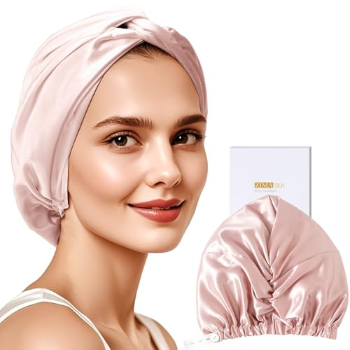 ZIMASILK 100% Silk Bonnet for Sleeping