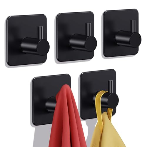 Auxmir Adhesive Hooks 5-Pack (14kg, SUS304)