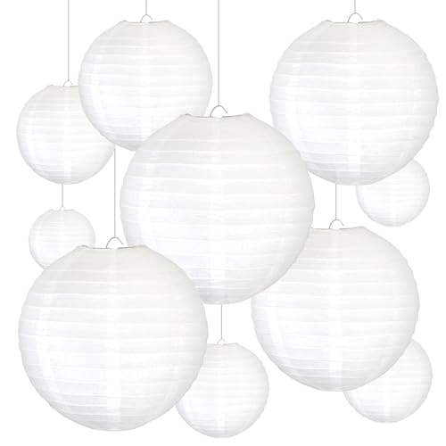 Novelty Place 8 inch White Paper Lanterns