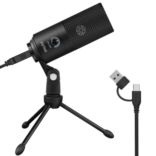 FIFINE K669B USB Condenser Microphone (Metal, Cardioid)