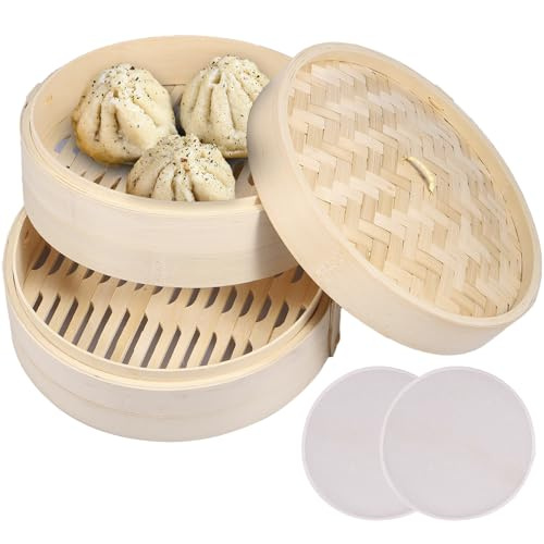 Abizarch Handmade Bamboo Steamer, 10-Inch