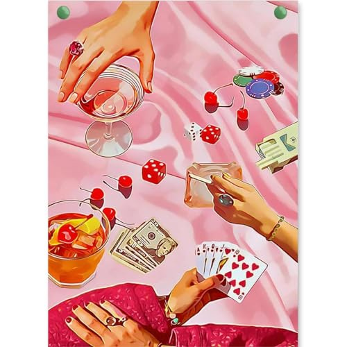 KICHANG Pink Modern Diamond Painting Kit