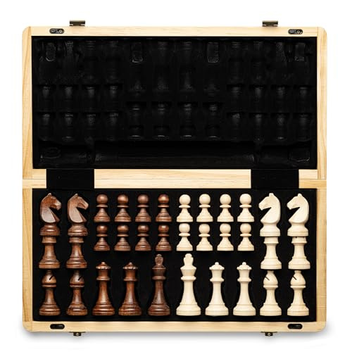 A&A 15" Magnetic Wooden Chess Set