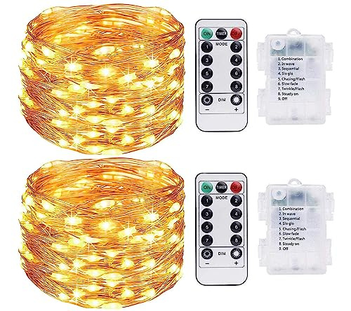 YEPVIE 2 Pack Battery Fairy Lights