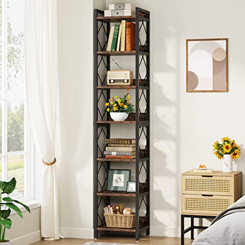 Tribesigns 200 cm Extra Tall Narrow Bookshelf