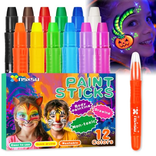 nsxsu 12 Face Paint Sticks