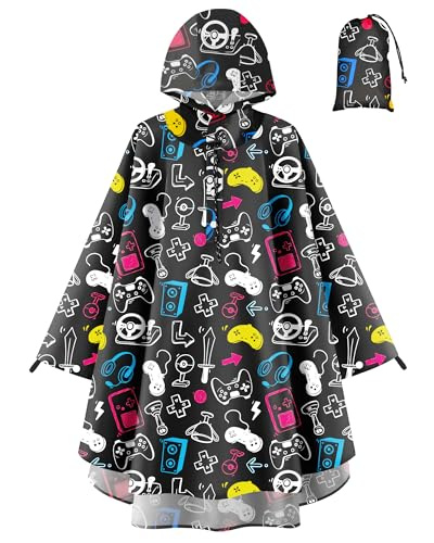 OlyPegic Kids Hooded Rain Poncho