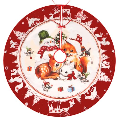Bigqin 48" Woodland Christmas Tree Mat