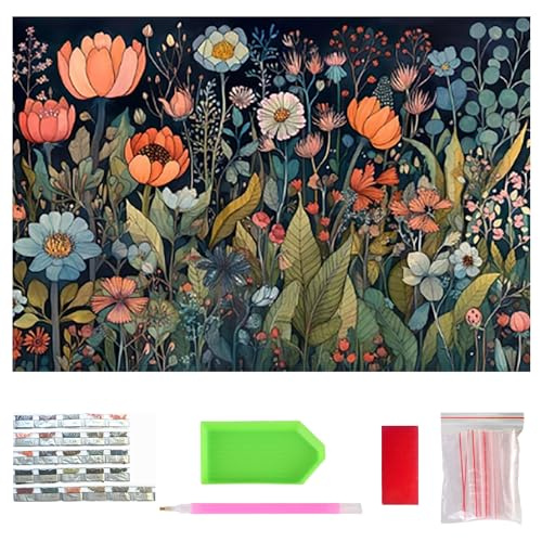 NASHRIO Wildflower Diamond Painting Kit 40 x 30 cm