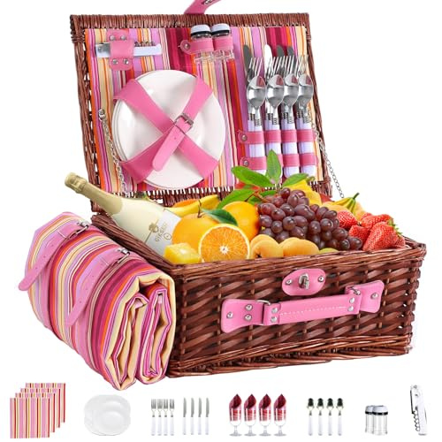 YPshuye Picnic Basket Set for 4