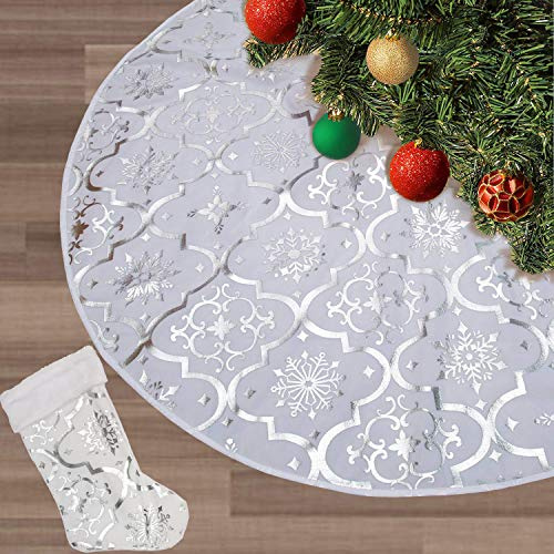 Flash World 48" Faux Fur Christmas Tree Skirt
