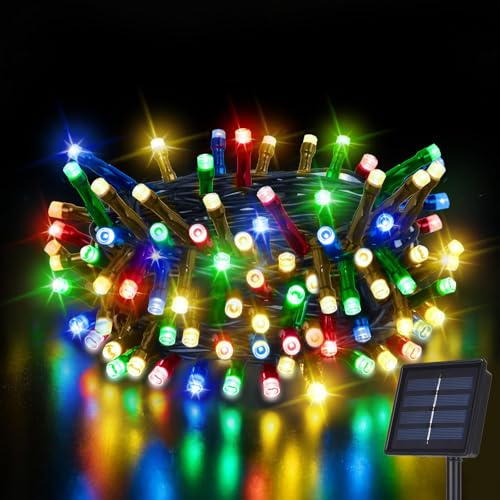 Liotoor 12M 100 LED Solar String Lights