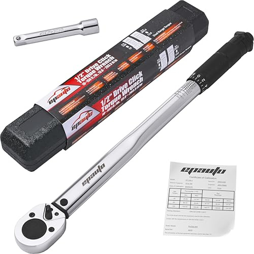 EPAuto 1/2in Click Torque Wrench, 10 to 150 ft-lb