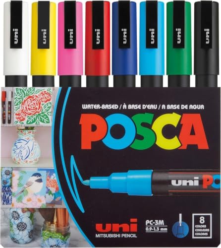 Posca PC-3M 8 Paint Marker Set