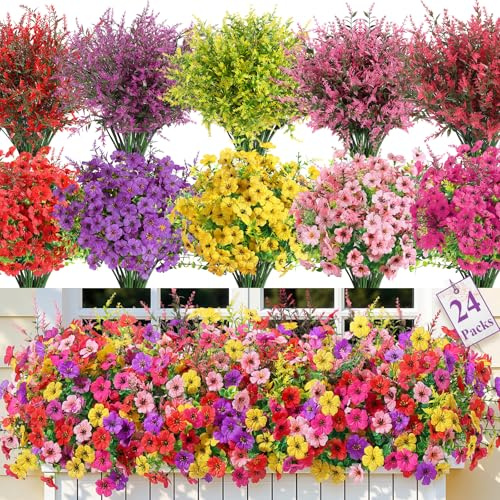 SHareconn 24 Bundles Artificial Flowers
