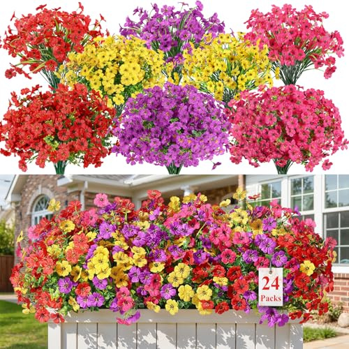 Alupssuc 24 Bundles Artificial Flowers