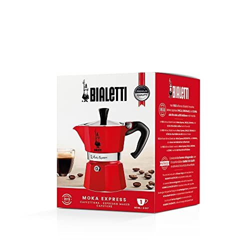 Bialetti 4941 Moka Express Espresso Maker, 1 Cup, Red