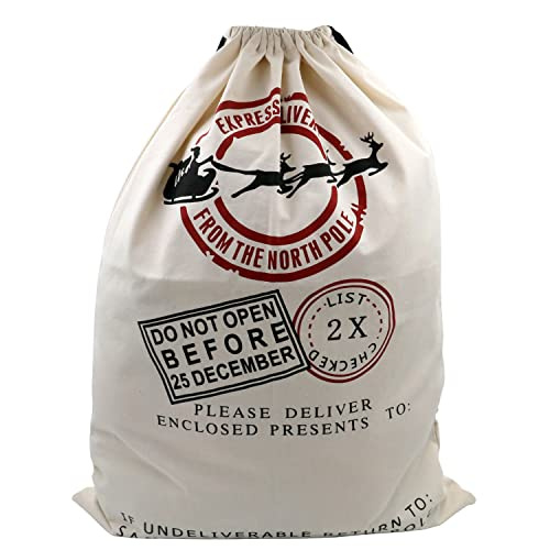 TRIXES Cream Personalise Santa Sack