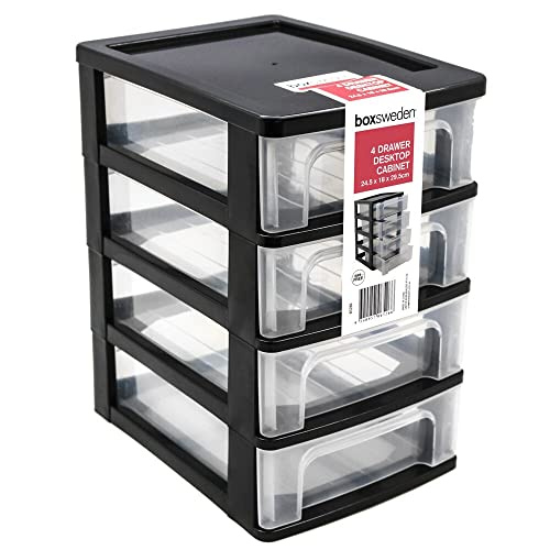 UNITED 4-Tiers White Drawer Desktop Cabinet