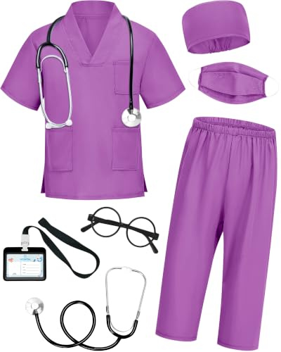 ICECUTE Doctor Costume Scrubs Set