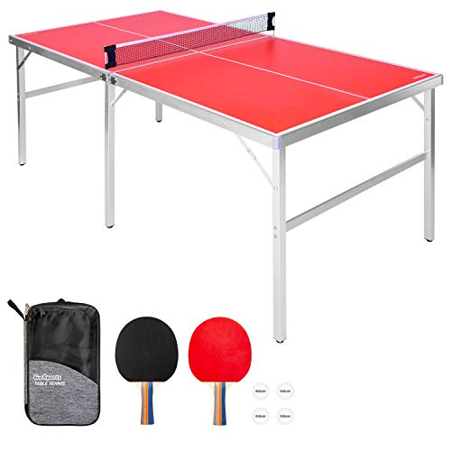 GoSports 6ft x 3ft Mid-Size Table Tennis Set