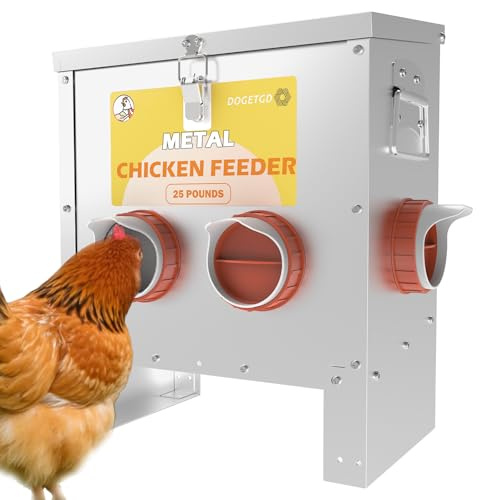Dogetgd Metal No-Waste Chicken Feeder