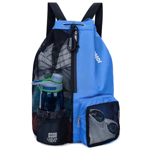 WANDF Swim Bag Mesh Drawstring Backpack