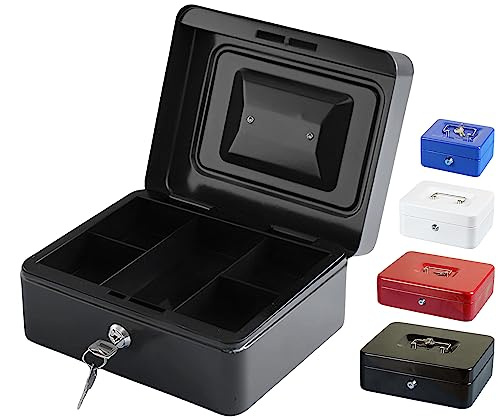 Vivva Steel Cash Box with Key Lock