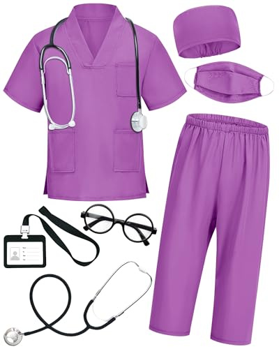 ICECUTE Doctor Costume Scrubs Set