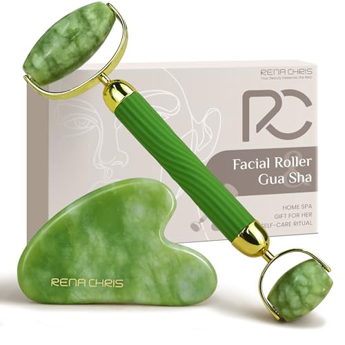 Rena Chris Jade Roller and Gua Sha Set