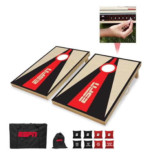 ESPN Solid Wood Cornhole Board Set