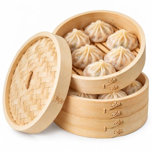 Joyce Chen 2-Tier Bamboo Steamer, 10-Inch