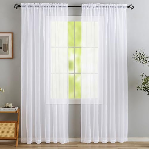 CaaMoo Voile Sheer Curtains