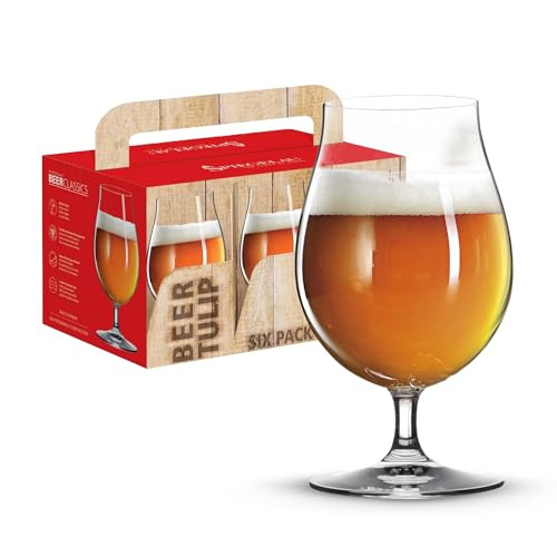 Spiegelau Beer Classics Tulip Beer Glasses, Set of 6